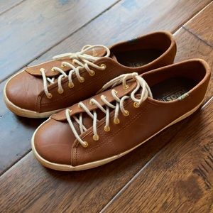Brown leather Keds lace ups